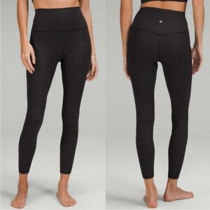 Lululemon High-Rise Align Leggings 28”Gradiate Geo Emboss Black